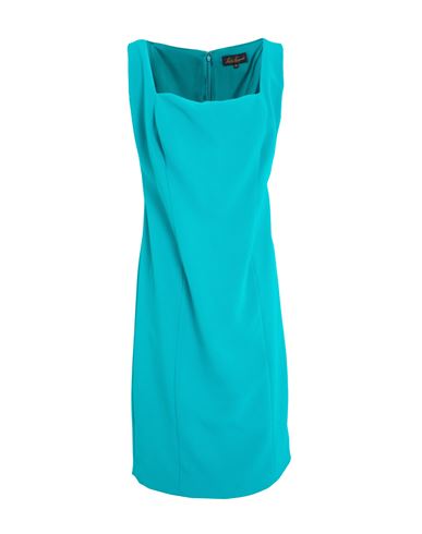 Luisa Spagnoli Woman Midi Dress Emerald Green Size 12 Viscose, Acetate, Elastane In Blue