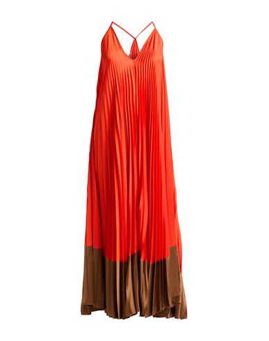 Rebel Queen By Liu •jo Woman Maxi Dress Tomato Red Size M Polyester, Elastane