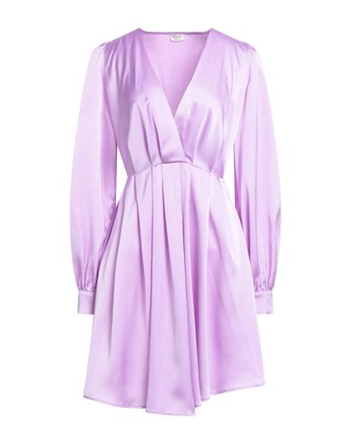 Rebel Queen By Liu •jo Woman Mini Dress Lilac Size L Polyester, Elastane