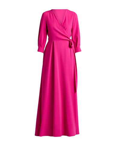 Paule Ka Woman Maxi Dress Magenta Size 12 Triacetate, Polyester In Purple