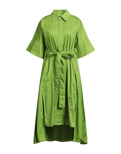 Meimeij Woman Midi Dress Green Size 6 Cotton In Green