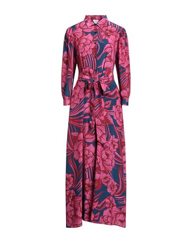Sara Roka Woman Midi Dress Fuchsia Size 12 Silk