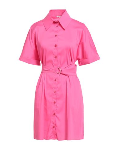 Patrizia Pepe Woman Mini Dress Fuchsia Size 6 Cotton, Polyamide, Elastane In Pink