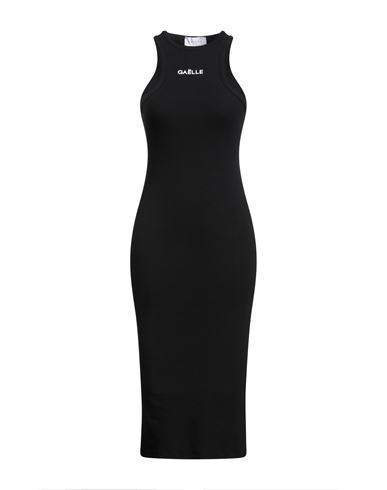 Gaelle Paris Gaëlle Paris Woman Midi Dress Black Size 2 Cotton, Elastane In Black