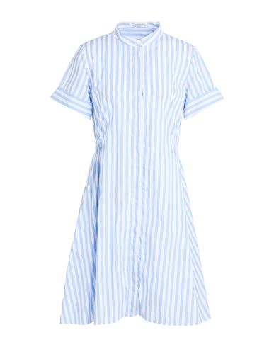 Soluzione® Soluzione Woman Mini Dress Light Blue Size 12 Cotton In Blue