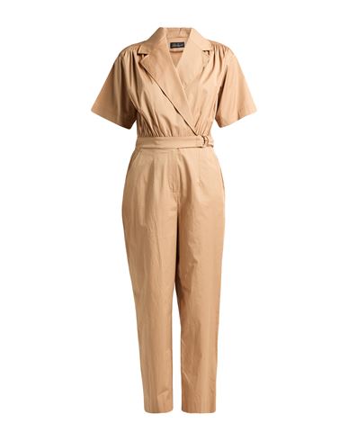 Luisa Spagnoli Woman Jumpsuit Sand Size M Cotton, Elastane In Neutral