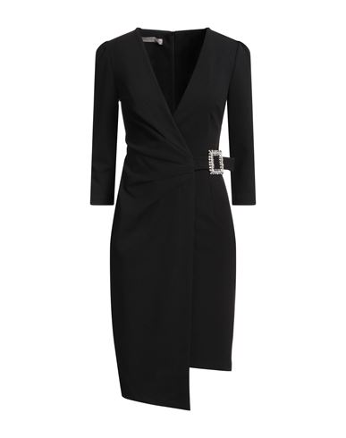 Rinascimento Woman Mini Dress Black Size M Polyester, Elastane