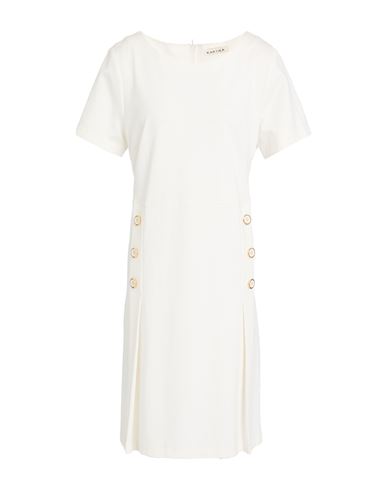 Kartika Woman Midi Dress White Size 10 Viscose, Polyamide, Elastane In White