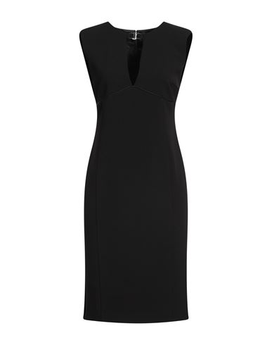 Liu •jo Woman Midi Dress Black Size 12 Polyester, Elastane In Black