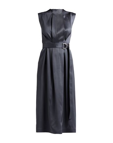 Jil Sander Woman Midi Dress Gunmetal Size 0 Viscose, Silk In Blue