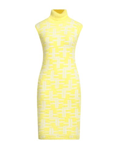 Fracomina Collection Woman Mini Dress Yellow Size S Polyamide, Modal, Acrylic In Yellow