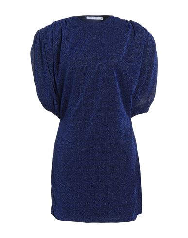 House Of Amen Woman Mini Dress Blue Size 6 Polyamide, Metallic Fiber In Blue