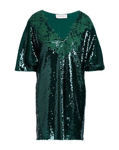 Ermanno Firenze Woman Mini Dress Green Size 8 Polyester, Elastane