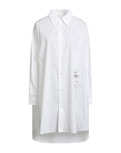 Mm6 Maison Margiela Woman Mini Dress White Size M Cotton In White
