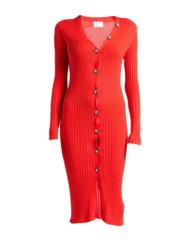 Compañía Fantástica Compañia Fantastica Woman Midi Dress Red Size M Viscose, Cotton