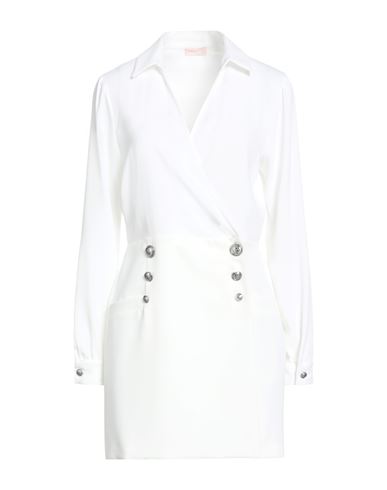 Liu •jo Better Woman Mini Dress White Size 8 Polyester