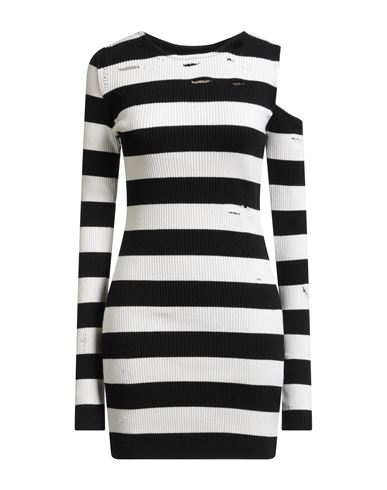 Amiri Woman Mini Dress Black Size 4 Cotton, Cashmere In Multi