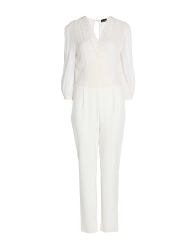 Ermanno Scervino Woman Jumpsuit Ivory Size 8 Silk, Polyester, Elastane In White