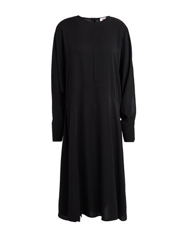 Kontatto Woman Midi Dress Black Size 8 Polyester In Black