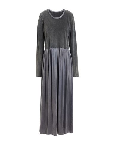 Uma Wang Woman Maxi Dress Lead Size M Cotton, Elastane, Silk In Blue