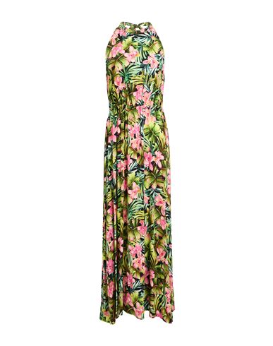 Liu •jo Woman Maxi Dress Green Size L Viscose In Green