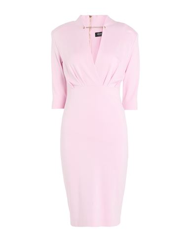 Liu •jo Woman Midi Dress Light Pink Size 4 Viscose, Polyamide, Elastane In Pink