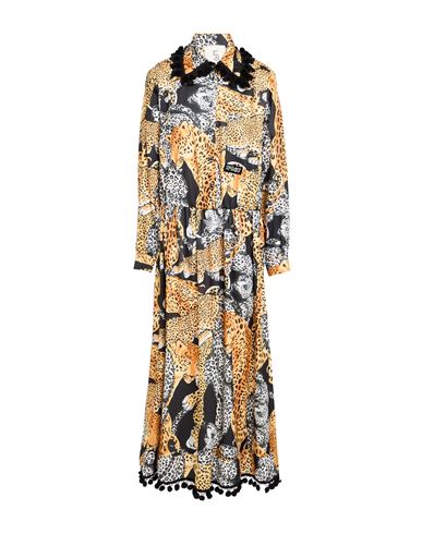 5 Progress Woman Maxi Dress Black Size S Polyester In Brown