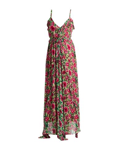 Pink Memories Woman Maxi Dress Green Size 10 Viscose In Multi