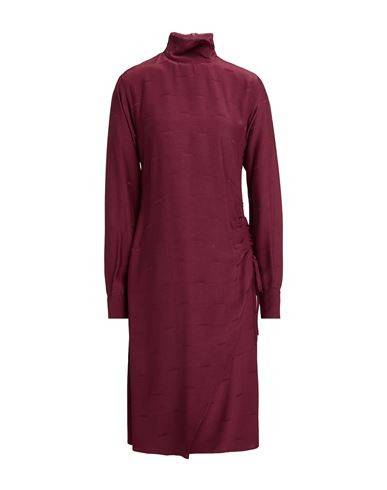 Iceberg Woman Midi Dress Burgundy Size 6 Acetate, Viscose In Burgundy