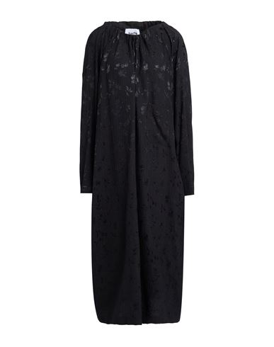 Hache Woman Midi Dress Black Size 8 Viscose, Polyester In Black