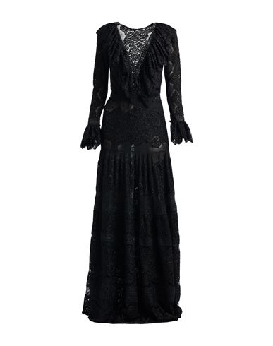 Miau By Clara Rotescu Woman Maxi Dress Black Size 6 Polyester In Black