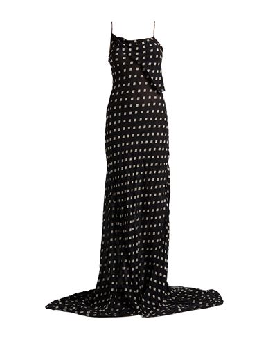 Ann Demeulemeester Woman Maxi Dress Black Size 10 Viscose, Polyester In Black