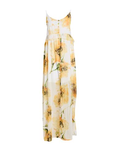 Blumarine Woman Maxi Dress Yellow Size 6 Polyester In Yellow