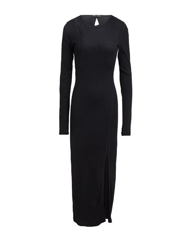 Helmut Lang Woman Maxi Dress Black Size L Cotton In Black