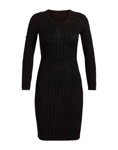 Isa Boulder Woman Mini Dress Brown Size M Acrylic, Elastane