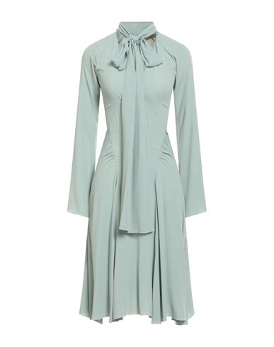 N°21 Woman Midi Dress Sage Green Size 4 Acetate, Silk In Neutral