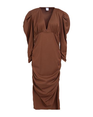 Marsēm Woman Midi Dress Brown Size L Polyester, Elastane