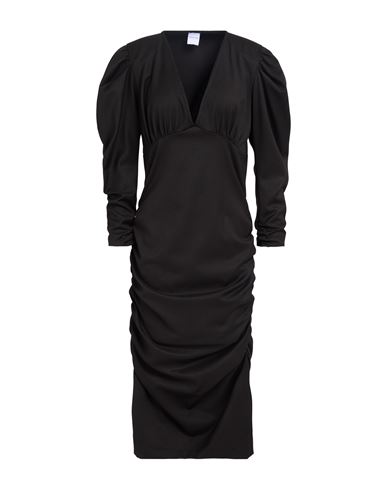Marsēm Woman Midi Dress Black Size L Polyester, Elastane In Black