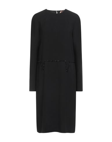 N°21 Woman Midi Dress Black Size 12 Polyester In Black