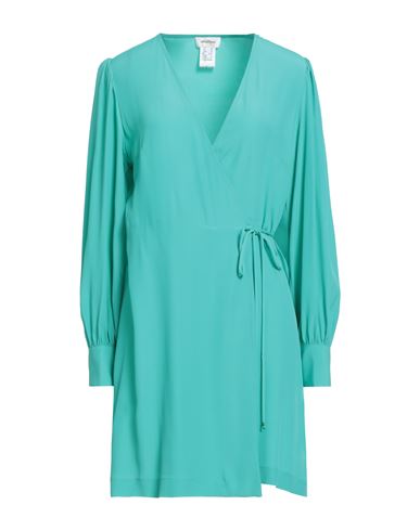 Ottod'ame Woman Mini Dress Turquoise Size 6 Acetate, Silk In Blue