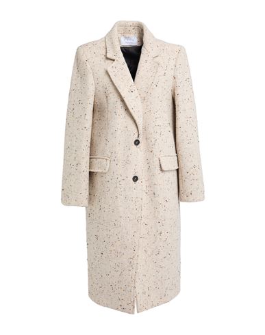 Kaos Woman Coat Light Grey Size 10 Virgin Wool, Polyamide In Brown