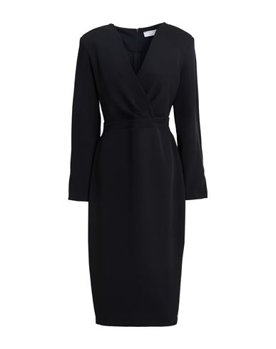 Kaos Woman Midi Dress Black Size 10 Polyester In Black