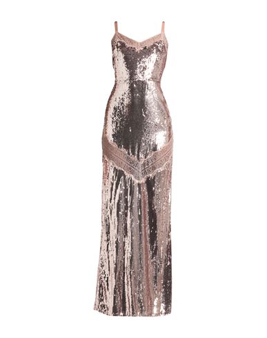 Elisabetta Franchi Red Carpet Woman Maxi Dress Rose Gold Size 4 Polyester In Gold