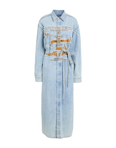 Y/project Woman Maxi Dress Blue Size M Cotton, Recycled Cotton