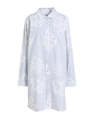 Obey Woman Mini Dress Grey Size L Cotton In White