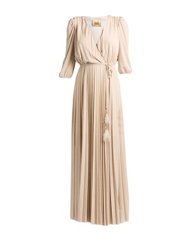 Liu •jo Eid Collection Woman Maxi Dress Beige Size 6 Viscose, Polyamide, Polyester, Elastane In Neutral