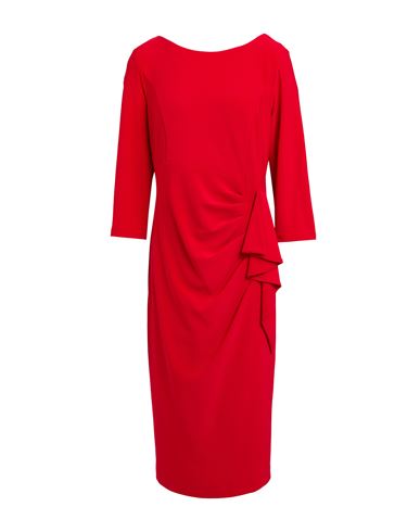 Joseph Ribkoff Signature Woman Midi Dress Red Size 12 Polyester, Elastane In Red