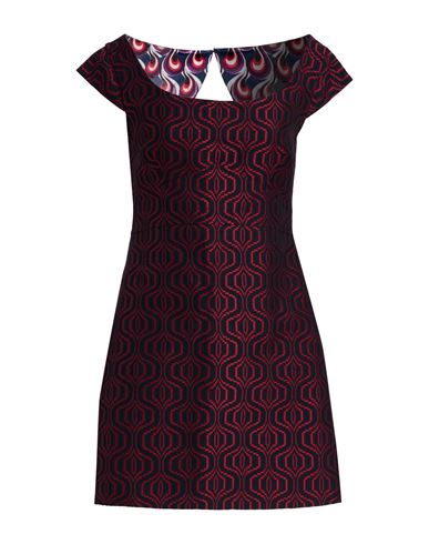 La Doublej La Double J Woman Mini Dress Burgundy Size L Wool, Acrylic, Recycled Polyester, Polyester In Red