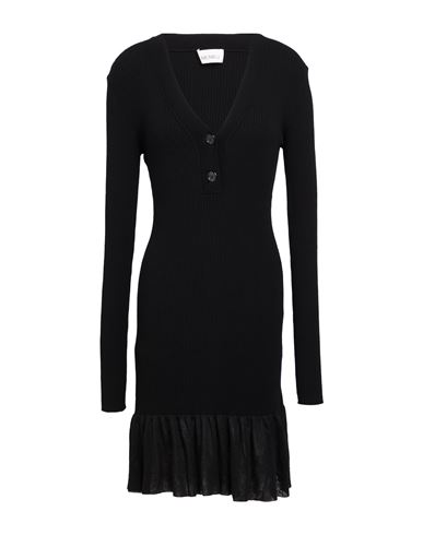Meimeij Woman Mini Dress Black Size 4 Viscose, Polyester In Black