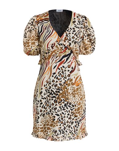 Liu •jo Woman Mini Dress Beige Size 6 Cotton In Multi